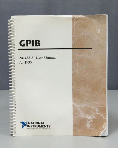 National Instruments GPIB NI-488.2 User Manual for DOS
