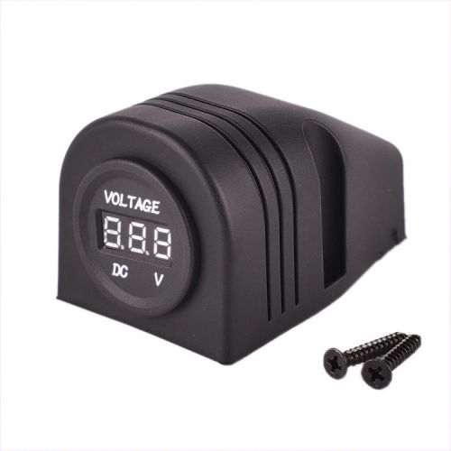 Motorcycle Waterproof LED Digital Voltmeter Measure Voltage Range 6-33V Nice