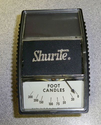 Vintage SHURITE Light Meter - Measured in Foot Candles - with Box &amp; Instructions