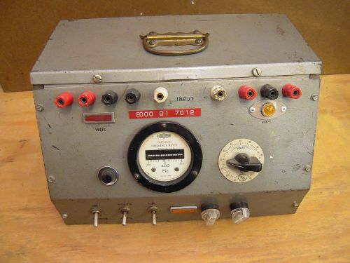 FRAHM Biddle Precision FREQUENCY METER #4890 Steampunk  Nice condition