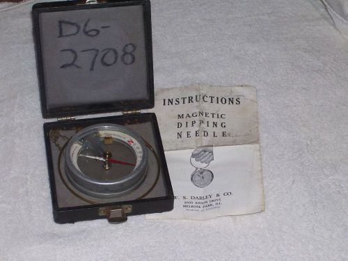 Vintage W S Darley &amp; Co Magnetic Dipping Needle Good Working Condition