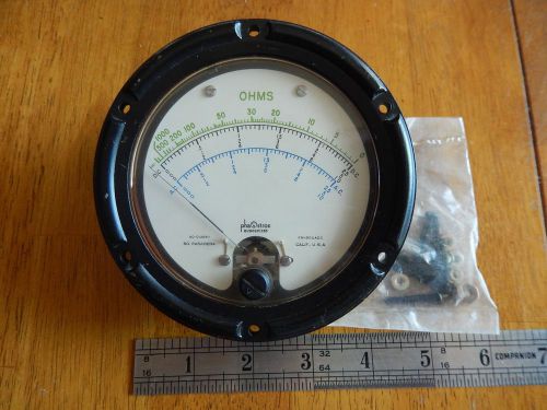 Phastron Ohm Meter Gauge: New Old Stock (no Box): Ruggedized