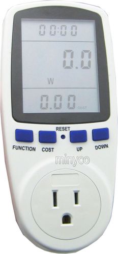 Plug power meter energy watt voltage amps meter with electricity usage monitor for sale