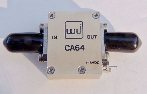 Watkins Johnson wideband RF amplifier,  2-1250 MHz 13.5 dB gain 15 V new tested.
