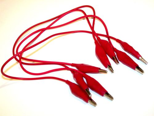 4 new sets of 14&#034; alligator clips w/ leads for sale