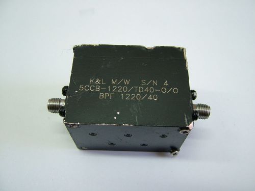 RF FILTER 5CCB-1220/TD40-0/0 K&amp;L CF 1.2GHz BW 70MHz LOSS 1db SMA