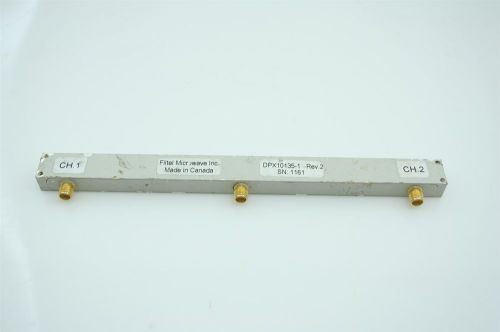 Filtel RF Microwave Diplexer 10.15-10.35 GHz  10.5-10.7 GHz  SMA  TESTED  rusty