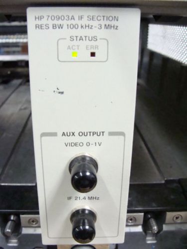 HP Agilent 70903A IF Section Module 100KHz to 3MHz Spectrum Analyzer Plug-in