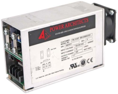 Power architects pa-1316t 440 watt ac/dc power supply 24v output 100-250vac 10a for sale