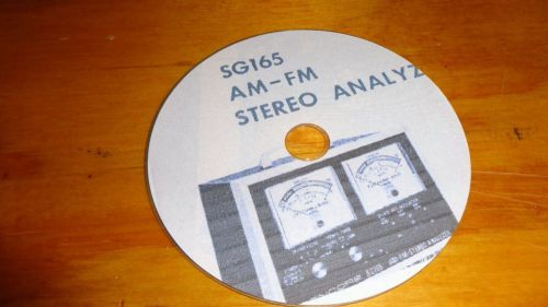 Sencore SG165 AM-FM Stereo Analyzer Manual on CD