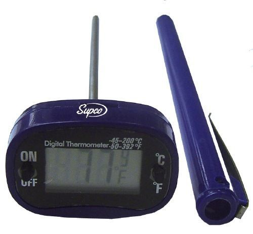 ST10 Supco Digital Pocket Thermometer 4-23/32&#034; Stem, -50 to 392 Degree F