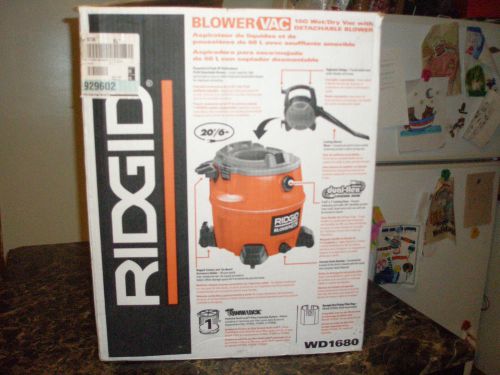 Ridgid WD1680 16 Gallon Wet Dry Vacuum w/ Detachable Blower