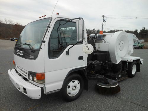 Isuzu NPR HD Diesel Tymco 210 Duo-Skid Street Sweeper Parking Lot Cab Over