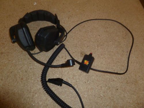 Eartec Double Muff Two Way Radio Headset Microphone - Used On Kenwood TK-190 b