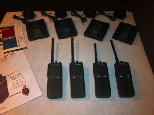 Lot of 4 Motorola RADIUS P1225 portable radio