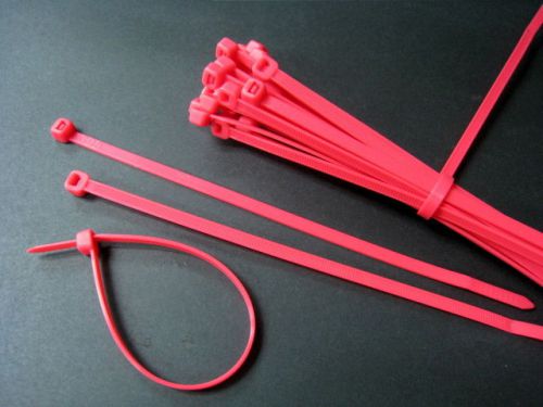 #at3 red 8&#034; nylon wire cable tie (200 x 4.8 mm)  mts 50 lbs x 30 pcs for sale
