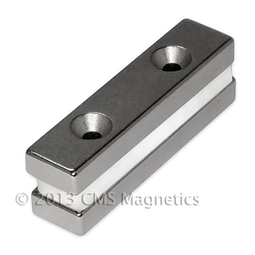 Neodymium magnets n42 2&#034;x1/2&#034;x1/4&#034; w/ 2 countersunk holes for #6 screws 50 pc for sale