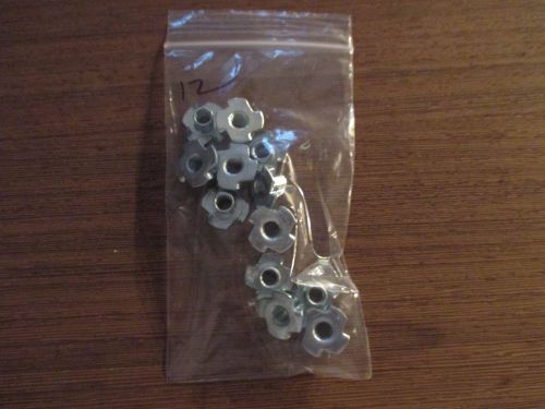 (12 pieces) t-nut, steel, zinc plated, 1/4-20 x 10mm / 3/8&#034; length for sale