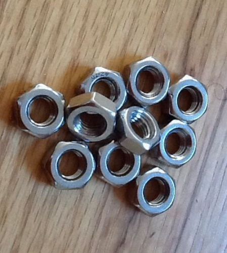 Stainless steel metric hex nuts m10 qty: 10 for sale