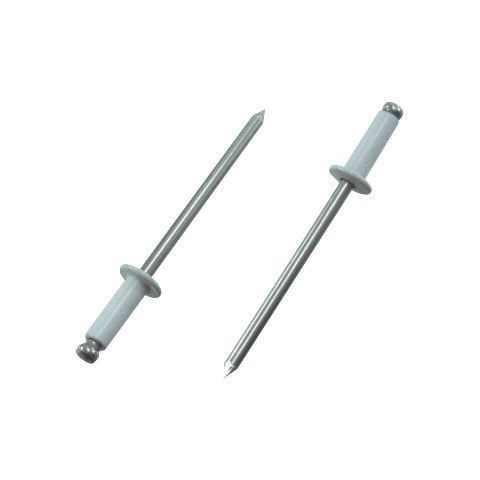 # 44 grip range 1/4&#034; to 3/8&#034; white aluminum rivets (500) for sale