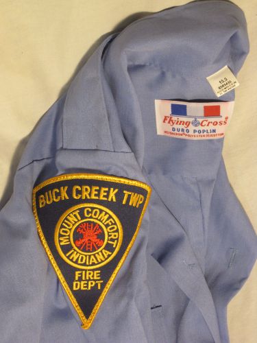 Fire Department Mount Comfort Indiana patch shirt Flying Cross fireman