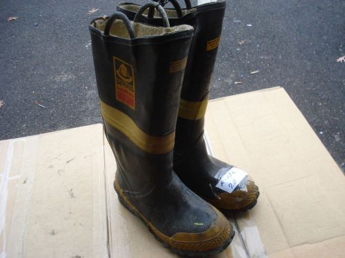 Servus firefighter turn out gear rubber bunker boots steel toe 7.0......r136 for sale