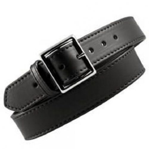Boston leather 6505st-1-46 plain black sz 46 brass 1.75&#034; stitched garrison belt for sale