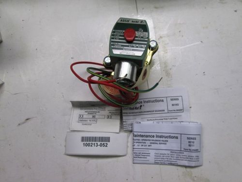 Asco redhat 8210g001e solenoid valve 3/8 npt 110/120 vac 2w nc new old stock for sale