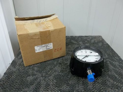 ASHCROFT BELLOWS GAUGE 0-200 IN H2O 316STST 4-1/2&#034; WHITE DIAL 238A520-01 NEW
