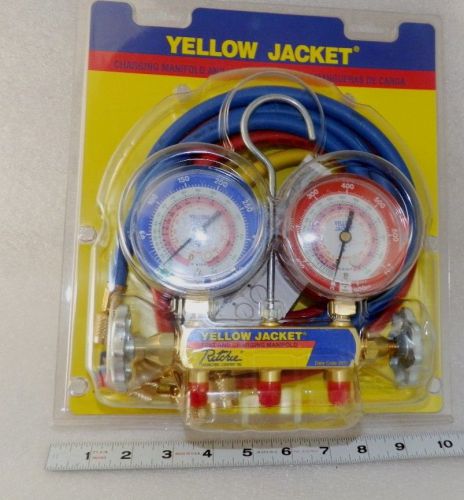 test &amp; charging manifold gauges Ritchie Yellow Jacket 42004 2013 set new  (Wtop)
