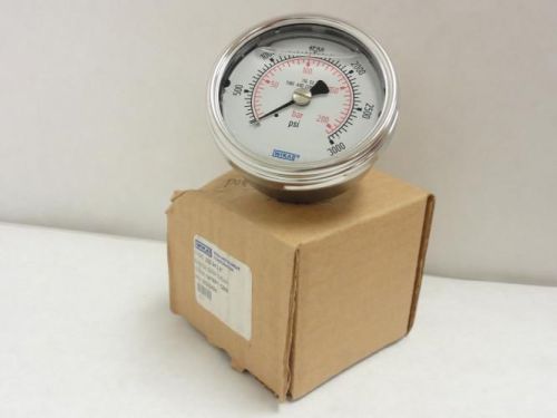 144750 new in box, wika 52322424 ss liquid filled pressure gauge, 0-3000psi for sale