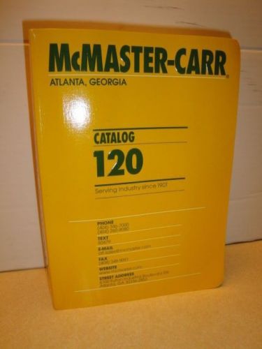 McMaster-Carr Catalog 120 New in Box 2014 McMaster Carr Manual Book Free Ship