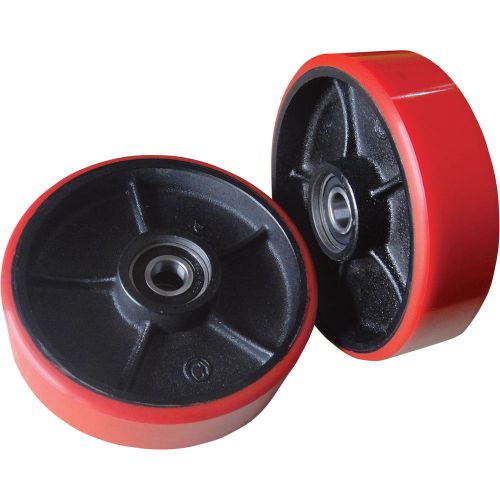 Roughneck rear pallet jack replacement wheels - pair, 7in. dia. for sale