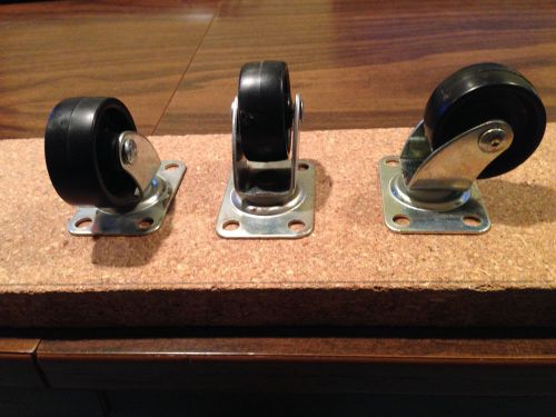 Swivel metal wheels with mounting plate for sale