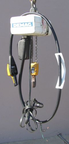 Demag 1000 lbs  1/2  Ton Electric Chain Hoist 440V 3 phase