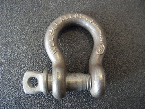 1- alloy usa wll 3-1/4 ton 1/2&#034; shackle (used) made in usa for sale