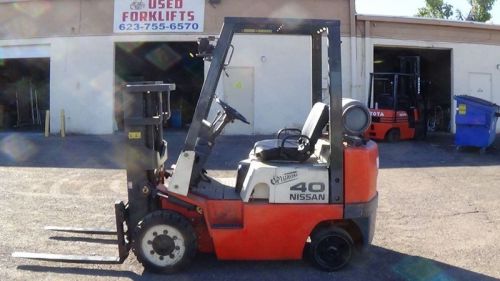 Forklift (18333) 2002 nissan cpj02a20pv, 4000lbs capacity. running and operating for sale