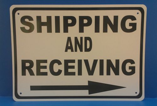 SHIPPING &amp; RECEIVING WAREHOUSE SIGN 14&#034;W X 10&#034;H POLYSTYRENE ARROW RIGHT SC62