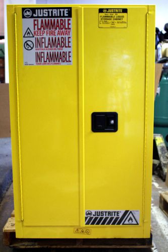 Justrite 899300 55 gal Drum Storage Flammable Safety Cabinet Manual 2 Door Horiz