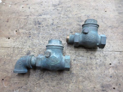 2 antique 1920&#039;s-30&#039;s brass check valves Jenkins 1/2 150