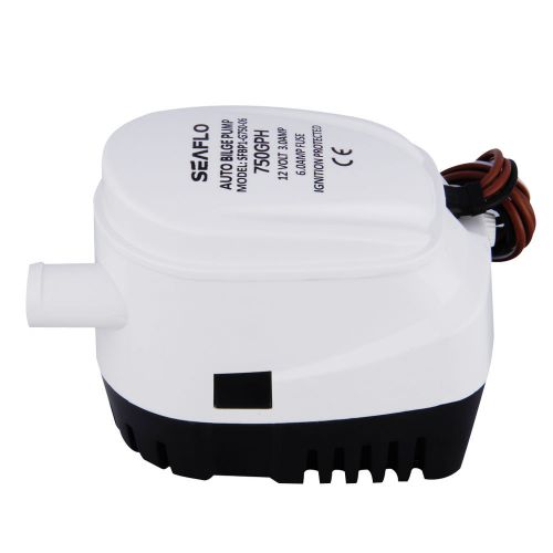 750GPH Automatic Submersible Bilge Water Pump Marine 12V Built-in Float Switch
