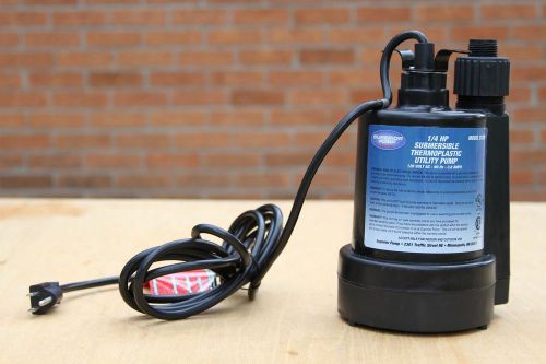 Superior pump 1/4 hp thermoplastic submersible utility pump, 91250 for sale
