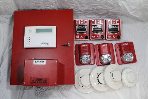 Honeywell/adt commercial alarm system vista 128fbp, keypad, detectors, strobes for sale