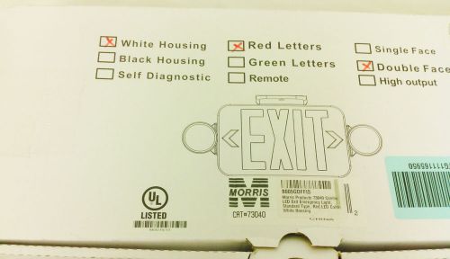 Morris products 73040 combo led exit emergency light, standard type, redled for sale