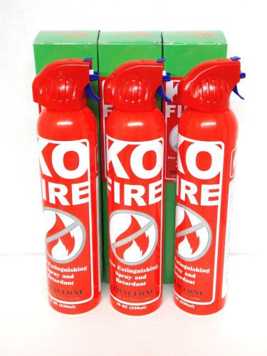 New KO FIRE Extinguisher for small fires Car Kitchen or Camp 10 OZ ((3 Pack))