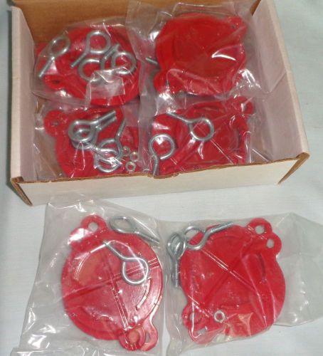 Fire department connection breakable caps aluminum red box lot 16 for sale