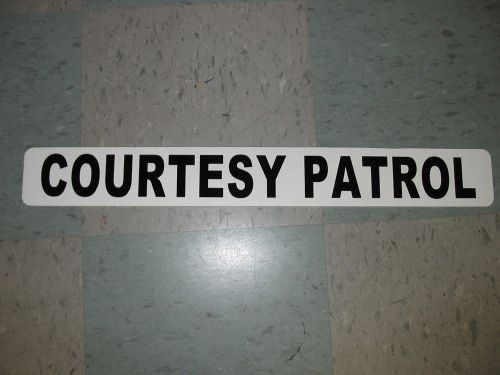 COURTESY PATROL Magnetic Vehicle Signs to fit car truck or van Security Watch