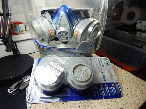 Multi-purpose 00817663-MSA Safety Works Respirator w/Two sets Filters#1011-2611