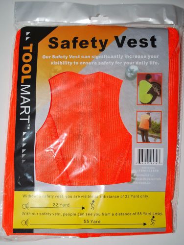 Tool mart flourescent orange mesh safety vest 28979 (643117289793) for sale