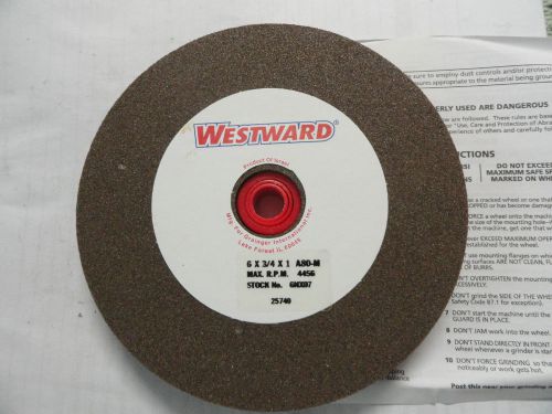 Westward 6&#034; x 3/4&#034;, 80 grit, pedestal grinding wheel, 6nx07 for sale